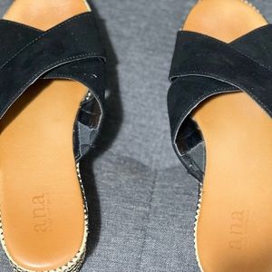 A.N.A Erin Open Toe Platform Wedge Sandal  Platform Heel Height 2” Size 6 (Used)